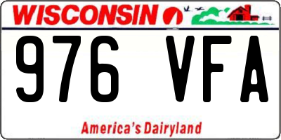 WI license plate 976VFA