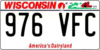 WI license plate 976VFC