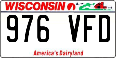 WI license plate 976VFD