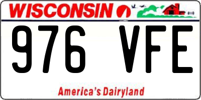 WI license plate 976VFE