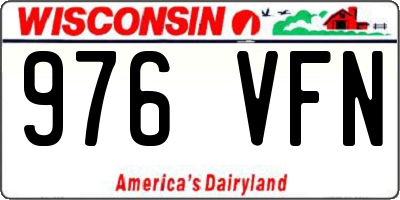 WI license plate 976VFN