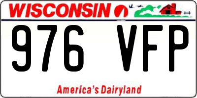 WI license plate 976VFP