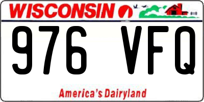 WI license plate 976VFQ