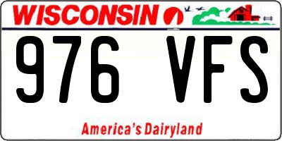 WI license plate 976VFS