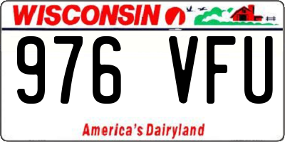 WI license plate 976VFU