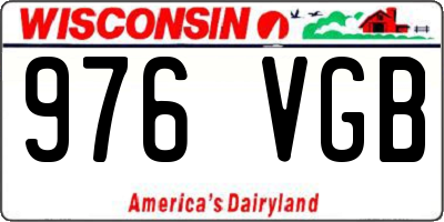 WI license plate 976VGB