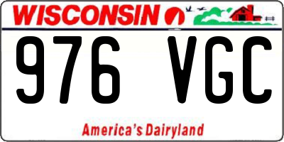 WI license plate 976VGC