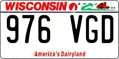 WI license plate 976VGD