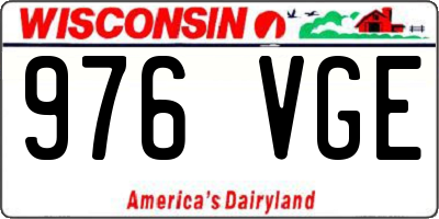 WI license plate 976VGE