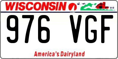 WI license plate 976VGF