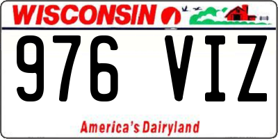 WI license plate 976VIZ