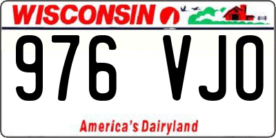 WI license plate 976VJO