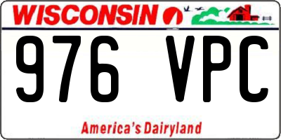 WI license plate 976VPC