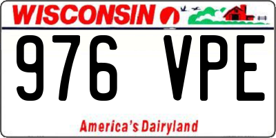 WI license plate 976VPE