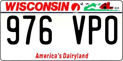 WI license plate 976VPO