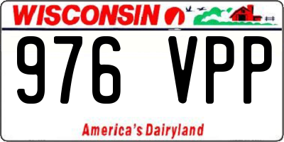 WI license plate 976VPP