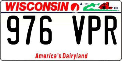 WI license plate 976VPR