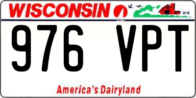 WI license plate 976VPT