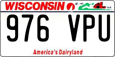 WI license plate 976VPU