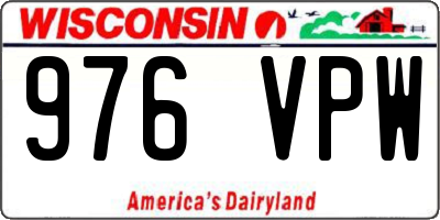 WI license plate 976VPW