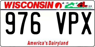 WI license plate 976VPX