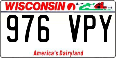 WI license plate 976VPY
