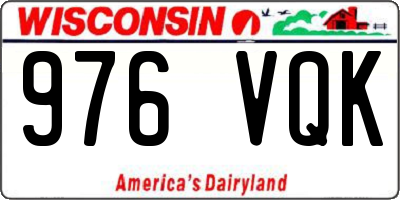 WI license plate 976VQK
