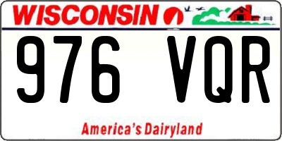 WI license plate 976VQR