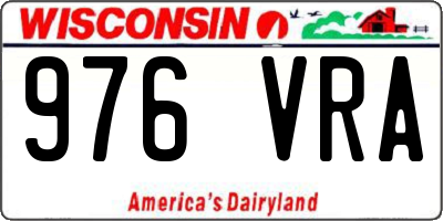 WI license plate 976VRA