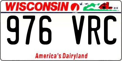 WI license plate 976VRC