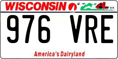WI license plate 976VRE