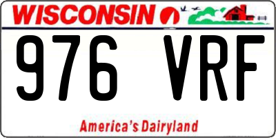 WI license plate 976VRF