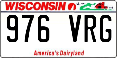 WI license plate 976VRG