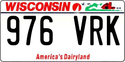 WI license plate 976VRK
