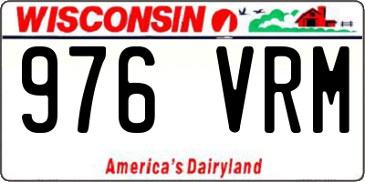WI license plate 976VRM