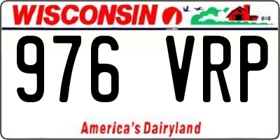 WI license plate 976VRP