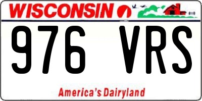 WI license plate 976VRS