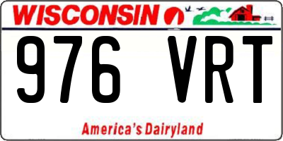 WI license plate 976VRT