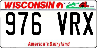 WI license plate 976VRX