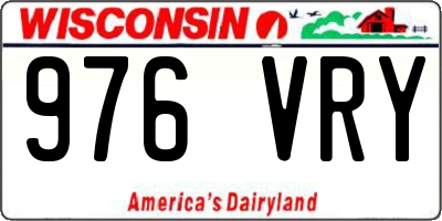 WI license plate 976VRY