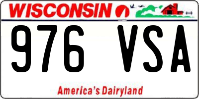 WI license plate 976VSA