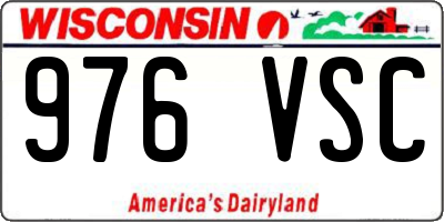 WI license plate 976VSC
