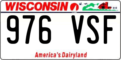 WI license plate 976VSF