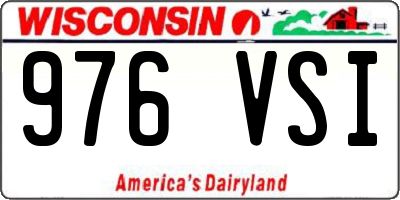 WI license plate 976VSI