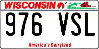 WI license plate 976VSL