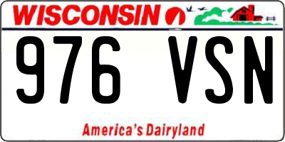 WI license plate 976VSN