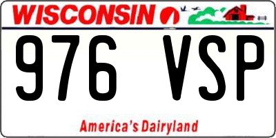 WI license plate 976VSP