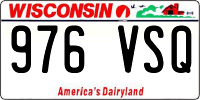WI license plate 976VSQ