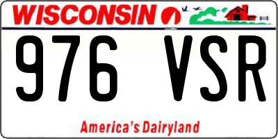 WI license plate 976VSR