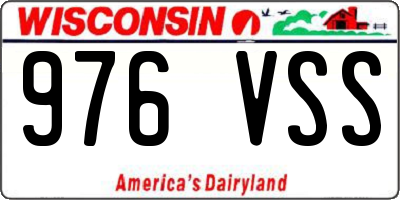 WI license plate 976VSS